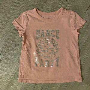GAP Kids Light Pink Dance Party Graphic Tee Organic Cotton - Size M (8)